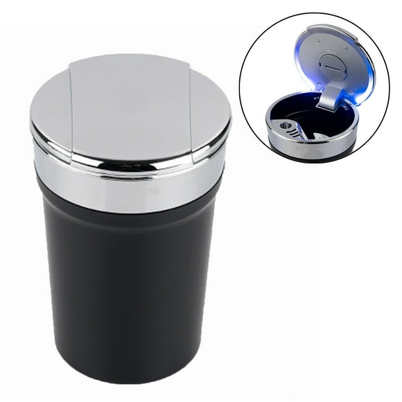Indoor Portable Ashtray Black Mini Car Trash Can LED Light Windproof ABS & Tinplate Material Travel CA-541 Auto Ash Tray with Clamshell Lid Detachable for Car Outdoor STOP ONE Car Ashtray Indoor Portable Ashtray Black Mini Car Trash Can LED Light Windproof ABS & Tinplate Material Travel CA-541 Auto Ash Tray with Clamshell Lid Detachable for Car Outdoor STOP ONE Car Ashtray